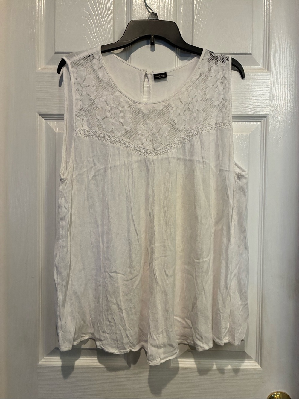 Lascana for Venus White Lace Yoke Sleeveless Camisole